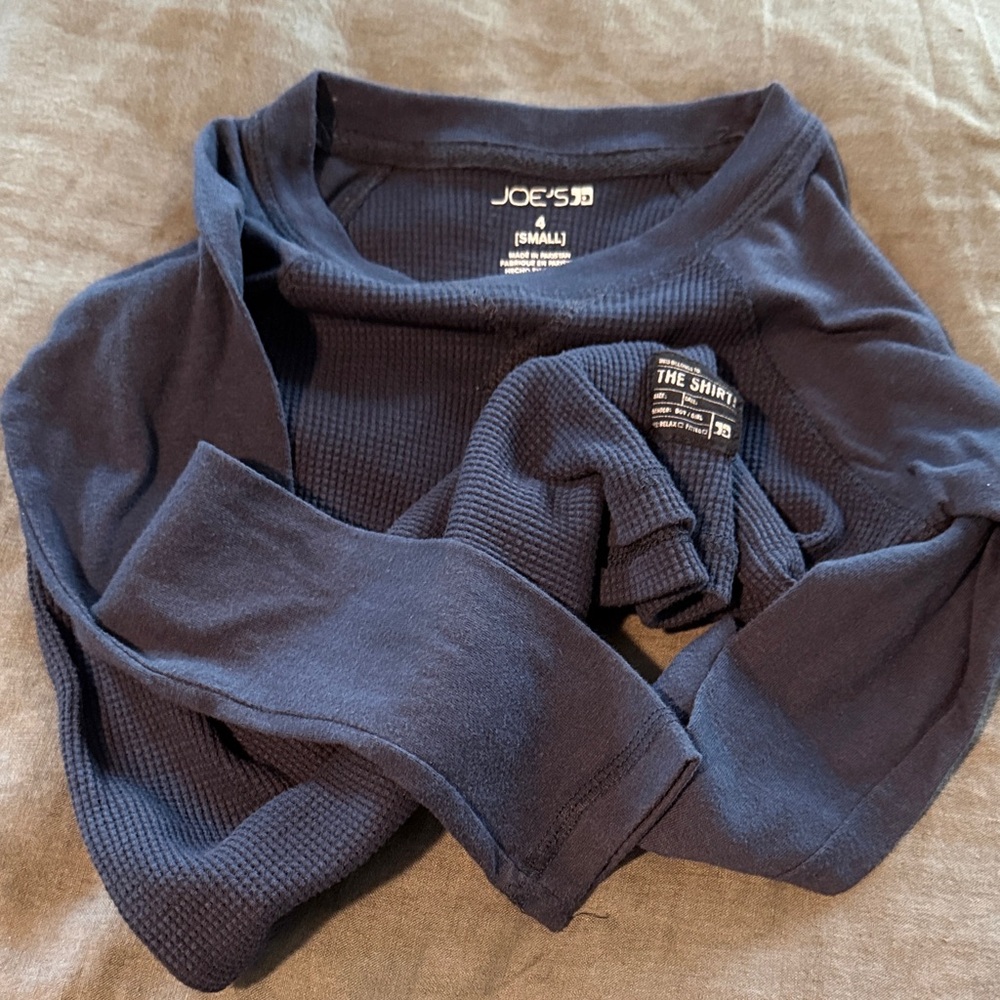 [Joe's Jeans] Kids Long-Sleeve Navy Waffle Thermal Top